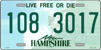 NH license plate 1083017