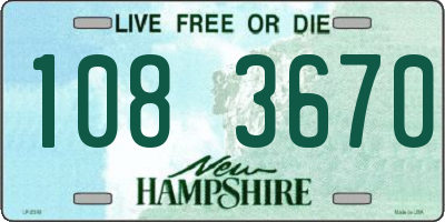 NH license plate 1083670