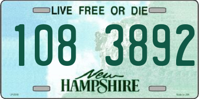NH license plate 1083892