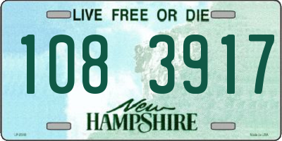 NH license plate 1083917