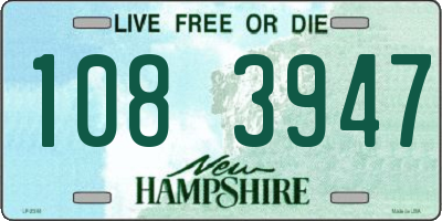 NH license plate 1083947