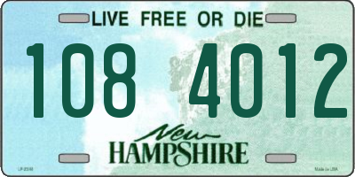 NH license plate 1084012