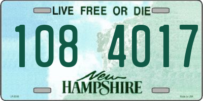 NH license plate 1084017