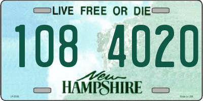 NH license plate 1084020