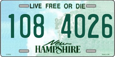 NH license plate 1084026