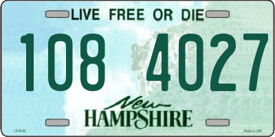 NH license plate 1084027
