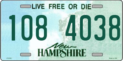 NH license plate 1084038