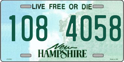 NH license plate 1084058