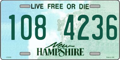 NH license plate 1084236