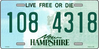 NH license plate 1084318