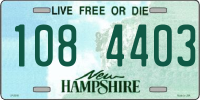 NH license plate 1084403