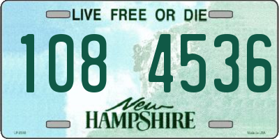 NH license plate 1084536