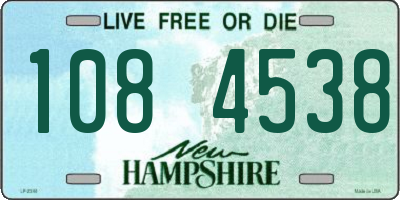 NH license plate 1084538