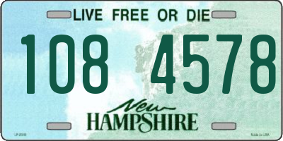 NH license plate 1084578