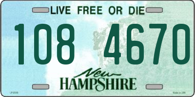 NH license plate 1084670