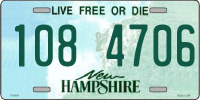 NH license plate 1084706