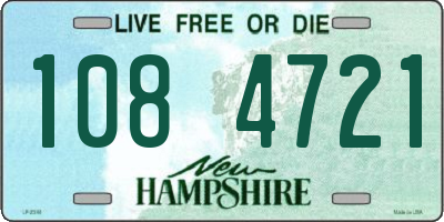 NH license plate 1084721