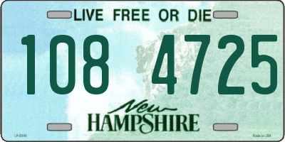NH license plate 1084725