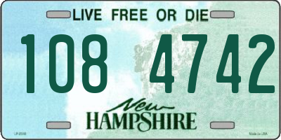 NH license plate 1084742