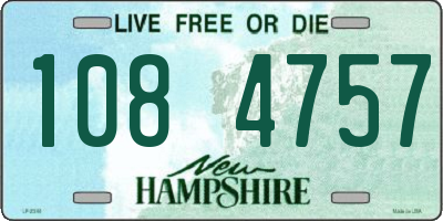 NH license plate 1084757