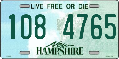 NH license plate 1084765