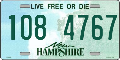 NH license plate 1084767