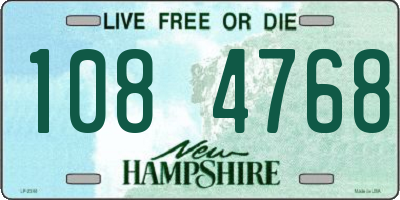 NH license plate 1084768
