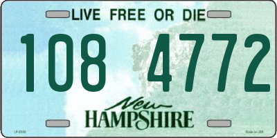 NH license plate 1084772