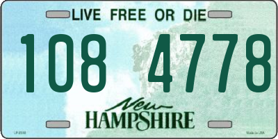 NH license plate 1084778