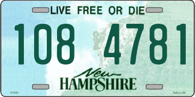 NH license plate 1084781