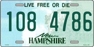 NH license plate 1084786