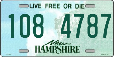 NH license plate 1084787