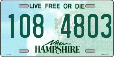 NH license plate 1084803