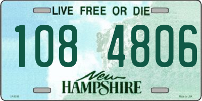 NH license plate 1084806
