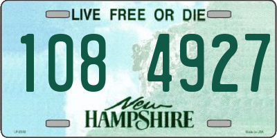 NH license plate 1084927