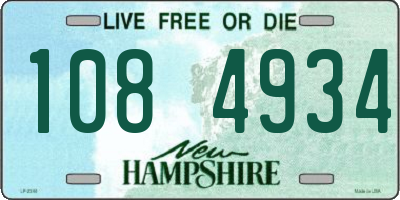 NH license plate 1084934