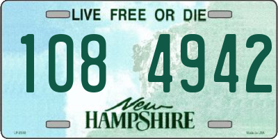 NH license plate 1084942