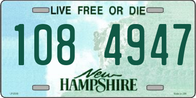 NH license plate 1084947