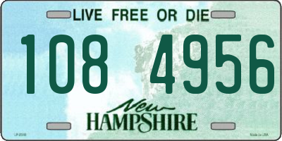 NH license plate 1084956