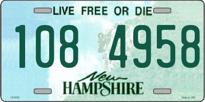 NH license plate 1084958
