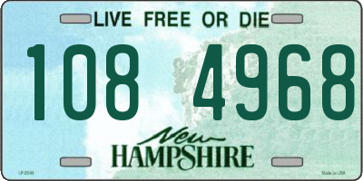 NH license plate 1084968