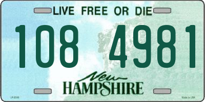 NH license plate 1084981