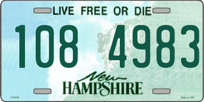 NH license plate 1084983