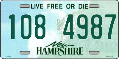 NH license plate 1084987