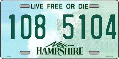 NH license plate 1085104