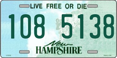NH license plate 1085138