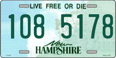 NH license plate 1085178