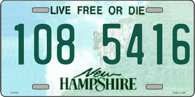NH license plate 1085416