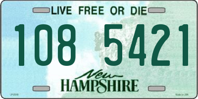 NH license plate 1085421