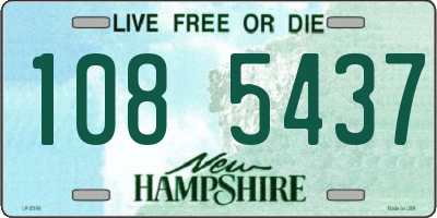 NH license plate 1085437